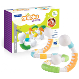 Blocos Magnéticos Guidecraft Grippies Curves Multicolorido 30 Peças Curvos STEM G8320
