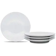 Conjunto de Pratos para Aperitivo com 4 Peças, Formato Redondo e Material de Porcelana, Noritake 43813-404D