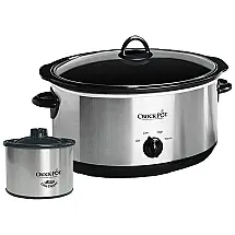 Conjunto de Panela Elétrica de 7.5L e 473 mL, Aço Inoxidável, 370W, 110v, CROCK POT SCV803 SS, Prateado