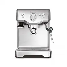 Cafeteira Elétrica Programável Duo BES810BSS Expresso com Vaporizador, Aço Inoxidável 1600W, 110v, BREVILLE BES810BSSUSC, Prateado