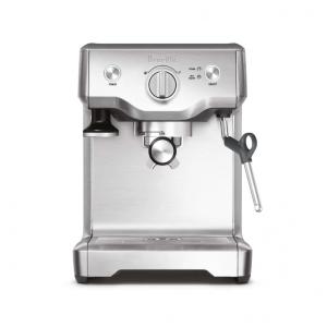 Cafeteira Elétrica Programável Duo BES810BSS Expresso com Vaporizador, Aço Inoxidável 1600W, 110v, BREVILLE BES810BSSUSC, Prateado