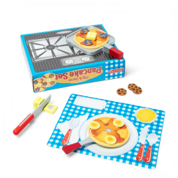 Kit Panquecas Infantil de Madeira com 19 Peças para Brincar de Café da Manhã, Melissa & Doug