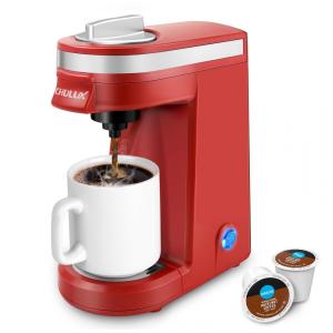 Cafeteira Elétrica Expresso Manual 350mL, 800W, 110v, CHULUX QF CM802, Vermelho