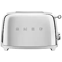 Torradeira Elétrica Retrô 2 Fatias com Função Descongelar, Aço Inoxidável, 110v, SMEG TSF01SSUS, Prateado