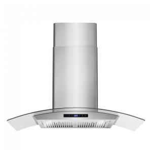 Coifa de parede 91cm COSMO inox escovado vidro curvo 646 m³/h comando touch filtros permanentes LED 110V