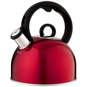 Chaleira Brilhante Em Aço Inoxidável Capacidade 2 Litros de Água Cor Metálico, CUISINART CTK S17MR, Vermelho