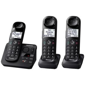 Telefone sem Fio 3 Aparelhos, PANASONIC KX TG3683B, Preto