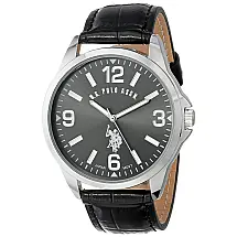 Relgio An Homem Maclino Clico Pleira de Coro, U.S. POLO ASSN. USC50007, Preto