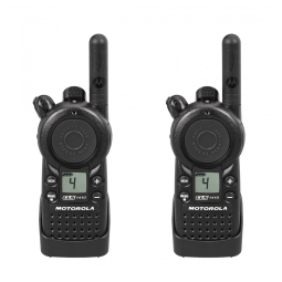 Rádio Comunicador Walkie Talkie Motorola CLS1410 Rádio Bidirecional Profissional, UHF de 4 Canais, Alcance de 8 km, 2 Unidades.