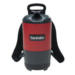 Aspirador de Pó Profissional com Fio, Alças e Acessórios, 110V, Sanitaire EURSC412B, Preto e Vermelho