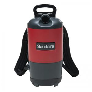 Aspirador de Pó Profissional com Fio, Alças e Acessórios, 110V, Sanitaire EURSC412B, Preto e Vermelho