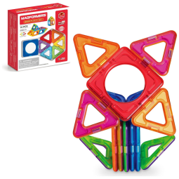 Kit de Construção Geométrico Educativo 62 Peças, para Crianças a Partir de 3 Anos, MAGFORMERS Basic 62pcs set, Azul