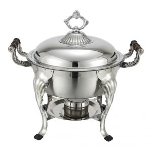 Panela Rechaud 6 L Redonda em Aço Inoxidável com Queimador Winco