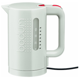 Chaleira Elétrica 1L com Desligamento Automático, 1100W, Branca, 110v, BODUM 11452 913US, Branco