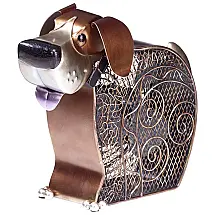 Ventilador de Mesa Decorativo com 2 Velocidades, Cachorro, 110v, DECO BREEZE DBF0264, Marrom