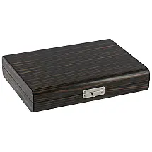 Humidor de Viagem Visol Timber Madeira Ébano para 24 Charutos com Umidificador