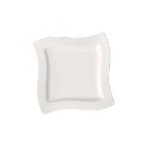 Prato para Salada de 24 cm, Mais Elegância em Sua Mesa com Formato Quadrado e Material de Porcelana Premium, Villeroy Boch, Branco