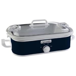 Panela Elétrica de 3.5L com Controle de Temperatura, 1500W 110V, CROCK POT SCCPCCM350 BL, Azul Marinho