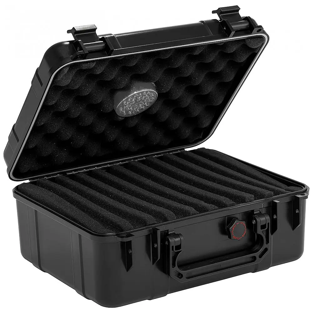 Humidor de Viagem Xikar Preto 40 Charutos com Umidificador Magnético Resistente à Água Modelo 250Xi — foto 3