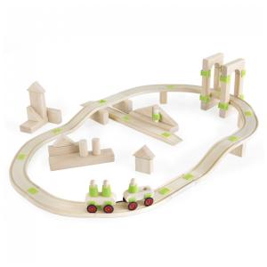 Guidecraft Block Science Foundation Set A – Conjunto Educativo de 55 Peças para Crianças com Blocos de Madeira STEM