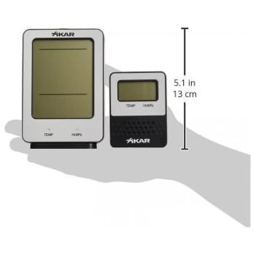Higrômetro Xikar PuroTemp Preto Sistema Monitoramento Temperatura Umidade 3 Humidores — foto 3