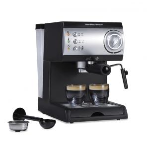 Cafeteira Elétrica Expresso Reservatório 1.8L 15 Bar de Pressão, 110v, HAMILTON BEACH 40715, Preto