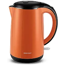 Chaleira Elétrica 1701DB, 1,7L, Aço Inoxidável, 110v, SECURA SWK 1701DO, Laranja