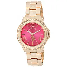 Relógio analógico feminino cor de pulseira cor de, U.S., U.S. POLO ASSN. USC40080, Dorado