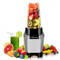 Mini Liquidificador Portátil 700mL com Carregamento USB, 1000W, 110v, LA REVEUSE LARB1803G, Prateado