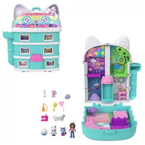 Polly Pocket x Gabbys Dollhouse: Conjunto Compacto com Micro Bonecas e Playset Temático