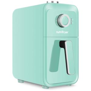 Fritadeira Elétrica AirFryer 4L em Aço Inoxidável com Cesto Antiaderente e Livro de Receitas, 1400W, 110v, NUTRIFRYER, Verde