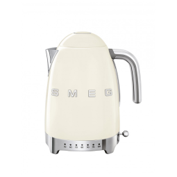 Chaleira Elétrica Smeg 50s Retro 1,7 Litros Inox com Controle de Temperatura, Display LED e Função Manter Aquecido