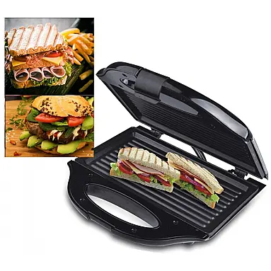 Sanduicheira Antiaderente Portátil 750W, Multifuncional,