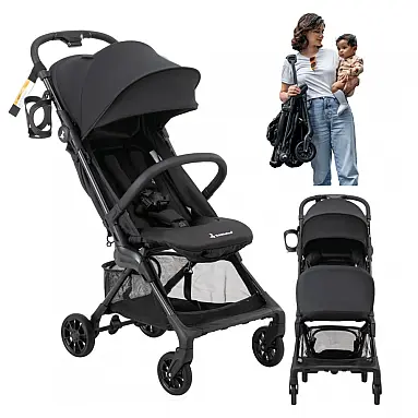 Carrinho compacto BabbleRoo Hoplite Preto