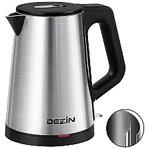 Chaleira Elétrica 1.2L com Desligamento Automático e Aço Inoxidável, 110V, DEZIN YM1002, Prata