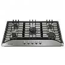 Cooktop a Gás 91 cm Inox Empava 5 Queimadores SABAF Selados 57500 BTU Dual Fuel GN/GLP Ignição Elétrica 110V