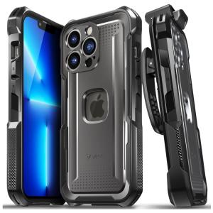 Capinha Compatível com iPhone 13 pro a Prova d com Vidro Temperado, VENA VN2100, Preto