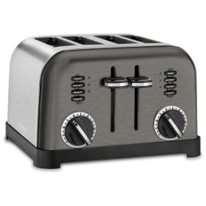 Torradeira Elétrica, Metal Classic, 4 Fatias, Inox, 110v, CUISINART CPT 180BKS, Preto