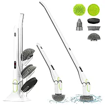 Escova Elétrica Rotativa 360 sem Fio com 2 Velocidades e 4 Acessórios, Branca, 110v, GOOD PAPA CX QXJ100, Branco