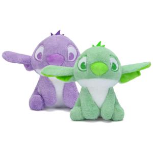 Kit 2 Pelúcias Stitch com 15 cm de Altura para Bebês e Crianças de Todas as Idades, NanWind, Verde e Roxo