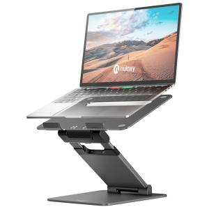 Nulaxy Suporte Ergonômico Laptop, Altura 5 a 35cm Até 10kg, 25, 44Cm Cinza