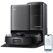 Robô Aspirador e Mop Eufy E25 Omni HydroJet 20.000Pa Estação Automática Preto 110V
