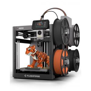 FLASHFORGE AD5X Impressora 3D Multicolorida, CoreXY de Alta Velocidade de 600mm/s, Auto Nivelamento em 1 Clique, Extrusora Direta de 300°C