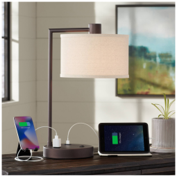 Luminária de Mesa Contemporânea em Metal, 360 LIGHTING 55P27, Dourado