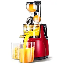 Centrifuga de Frutas com Extração Lentas e Motor Silencioso, 110V OverTwice, Vermelho