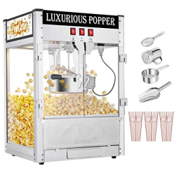 Pipoqueira Elétrica Profissional com Porta Dupla e Panela de 236 mL, 110V 850W, ZOKOP, Prata