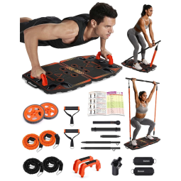 Kit de Acessórios Multifuncionais para Treino em Casa, 14 Peças, GONEX, Preto