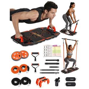 Kit de Acessórios Multifuncionais para Treino em Casa, 14 Peças, GONEX, Preto
