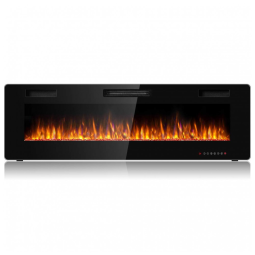 Lareira Elétrica Tangkula de 152 cm,Aquecedor Elétrico para Instalação na Parede ou Montado na Parede com Cor e Velocidade de Chama