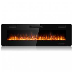 Lareira Elétrica Tangkula de 152 cm,Aquecedor Elétrico para Instalação na Parede ou Montado na Parede com Cor e Velocidade de Chama